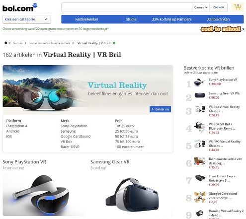 Kalmerend uniek Ja Overzicht van winkels en webshops waar je het beste een VR-bril kan kopen